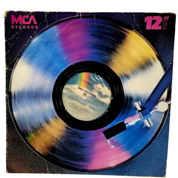 Record LP 33 RPM L. A. Dream Team Nursery Rhymes Single 1986 Vintage - Picture 2 of 6
